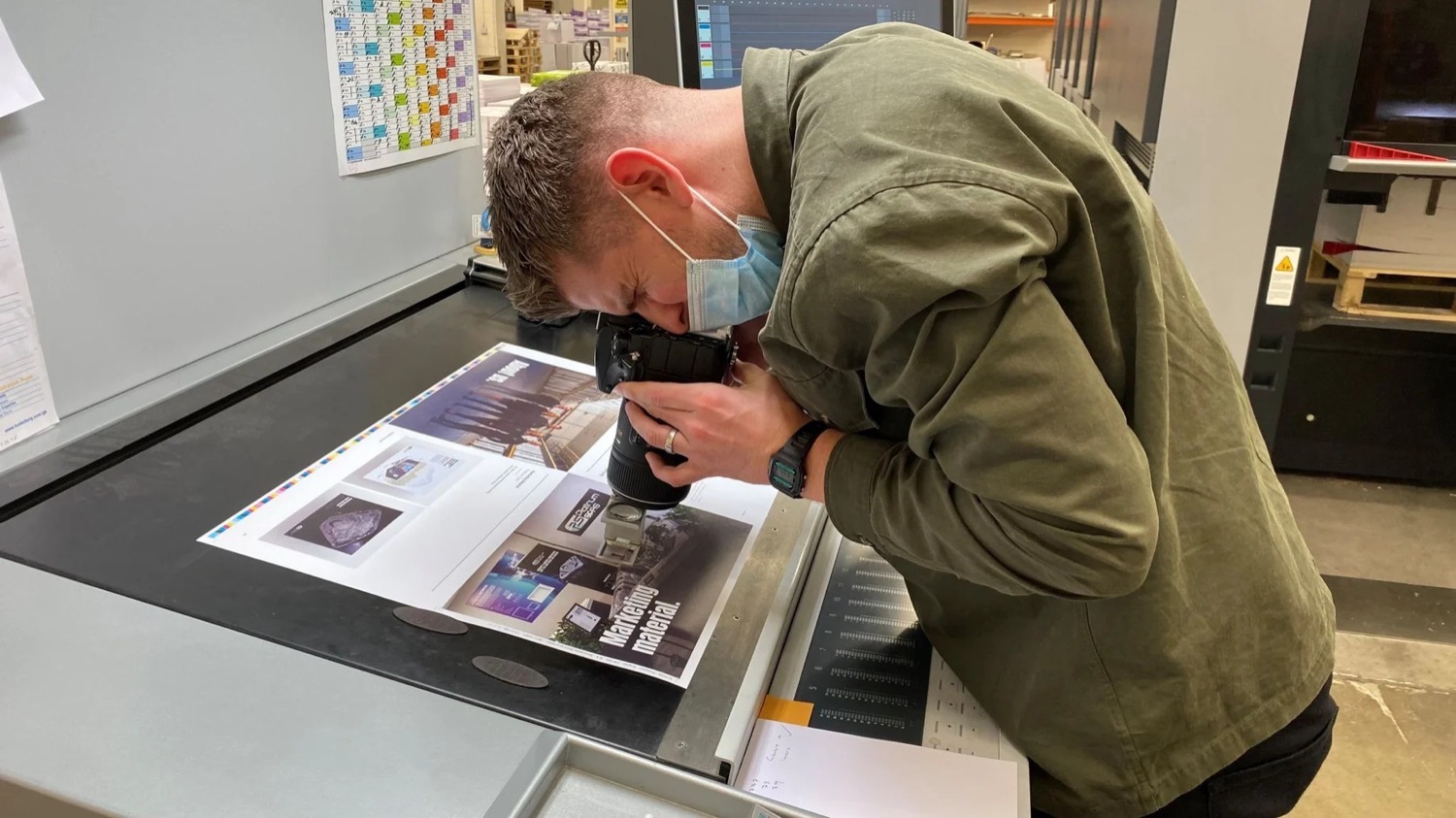 B&B Press quality-checking print